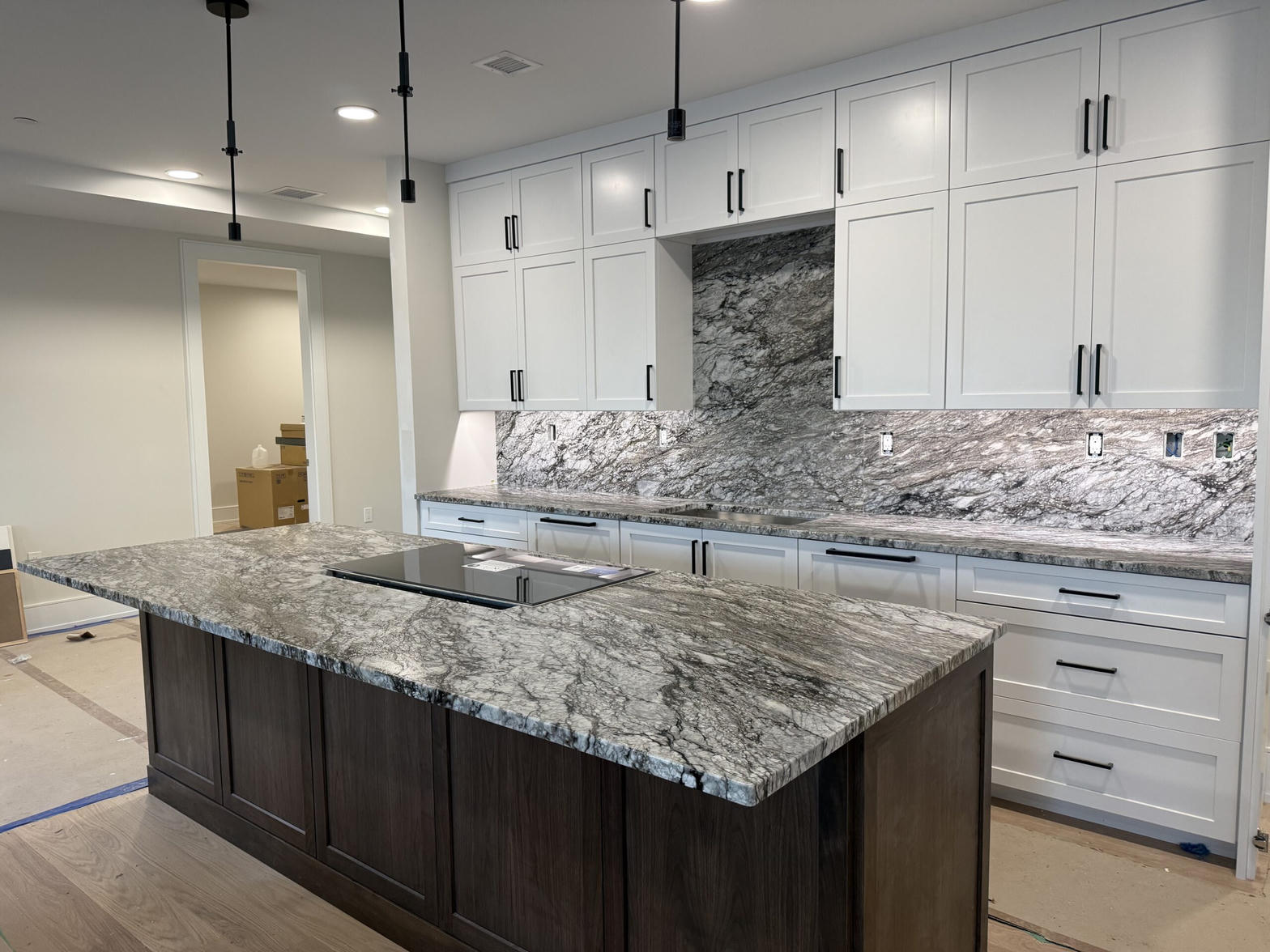 Granite countertop close-up