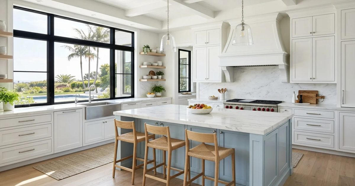 Coastal kitchen cabinetry