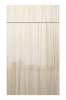 Gloss Teak flat panel cabinet door