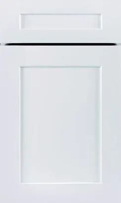 White raised panel cabinet door